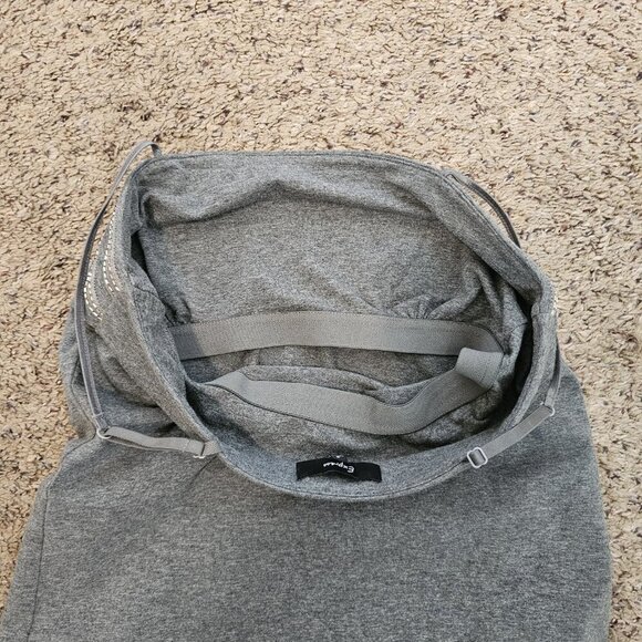 Y2K 90's Express Beaded Gray Built in Bra Cami Spaghetti Strap Fitted Tank S - Picture 10 of 12